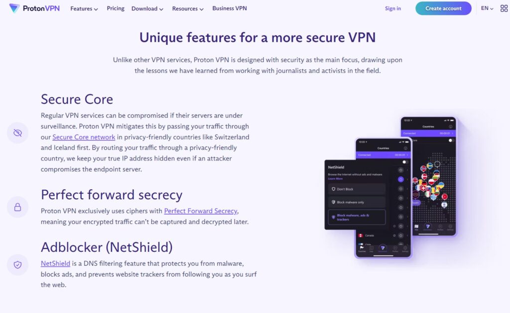 Proton VPNはセキュリティ機能が充実している